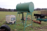 Green Tank On Skid, Used For Fertilizer