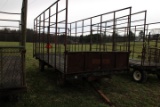 Hay Wagon On New Holland 234 Gear, Metal Rack w/ Wood Floor, Rear Gate