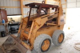 Case 1845C Brown Cab Skid Steer, OROPS, Aux Hydraulics, Cummins 4 Cyl Diese
