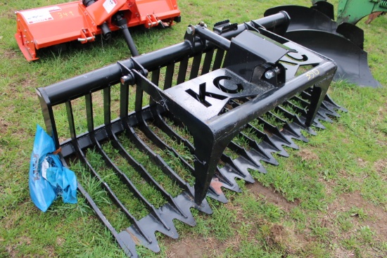 KC 76" Heavy Duty Rock Grapple Bucket, Universal Quick Attach, Made In USA