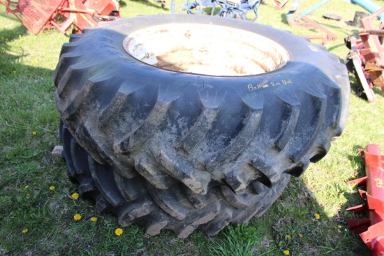 18.4-34 Tires On Double Bevel Rims, Bottom Rim Is Bad