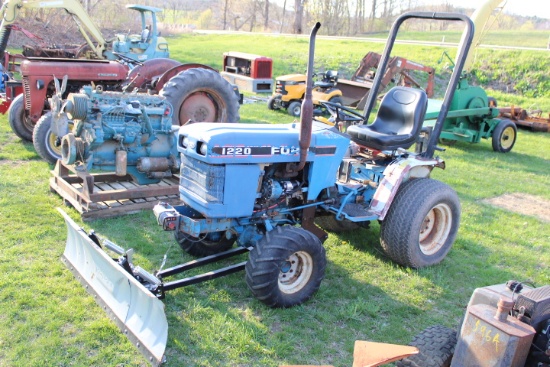 Ford 1220 4wd Compact Tractor w/ Front Blade, Hydro, Diesel, 1374 Hours, Ru