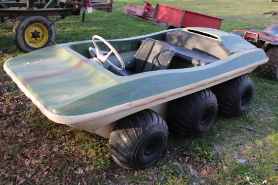 Sidewinder 6 Wheel Amphibious ATV Vehicle, Gas Powered, Pushed In Line, Coo