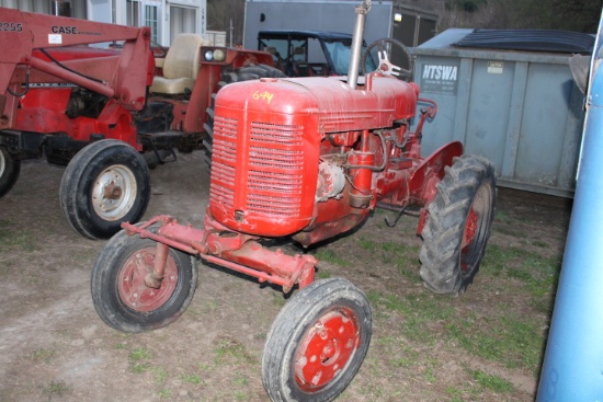 Farmall A Antique Tractor, Front Wheel Weights, Not Running