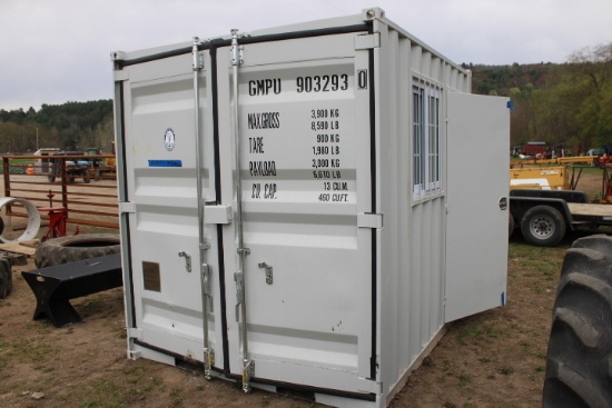 New 8'x9' Storage Container w/ Side Door & Window