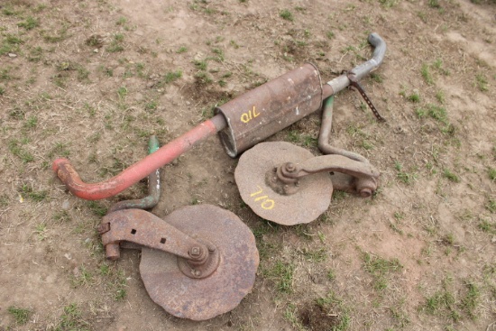 (2) Plow Coulters & Muffler