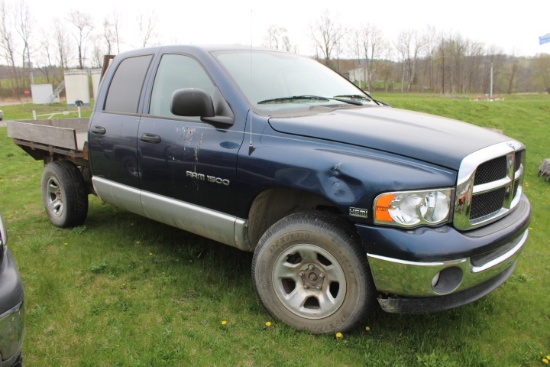 2004 Ram 1500 4 Door Truck w/ Flatbed, Hemi Gas Engine, 4x4, 169K Miles, Dr