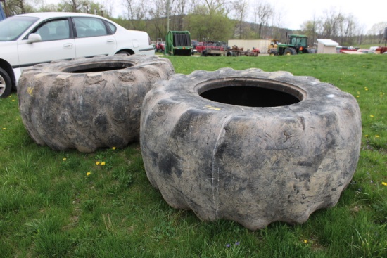 Pair Of Old Skidder Tires