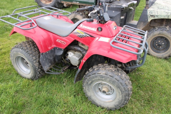 Kawasaki Bayou 250 4 Wheeler, 2wd, Runs, No Paperwork