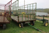 18' Hay Wagon On John Deere Running Gear, Rear Gate