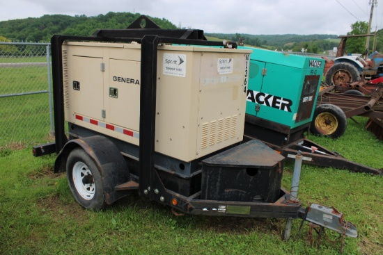 Generac 15KW Towable Diesel Genset, 3397 Hours, Generac 4 Cylinder Diesel E