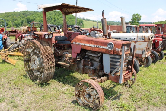 Massey Ferguson 165 Diesel Tractor w/ Factory Rops Canopy, Steel Wheels, 58