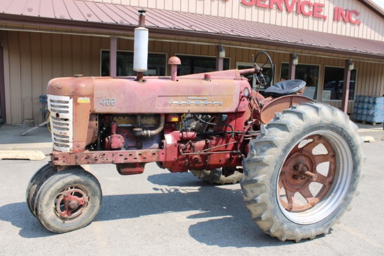 Farmall 400 Antique Tractor, Gas Engine, Firestone 14.9-38 Tires On New Rim