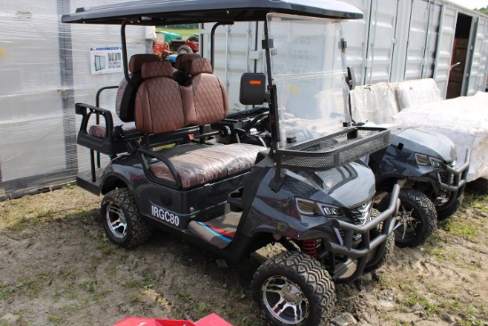 IRGC80 Electric 2 Seat Golf Cart, Roof & Windshield, Deluxe Display Screen