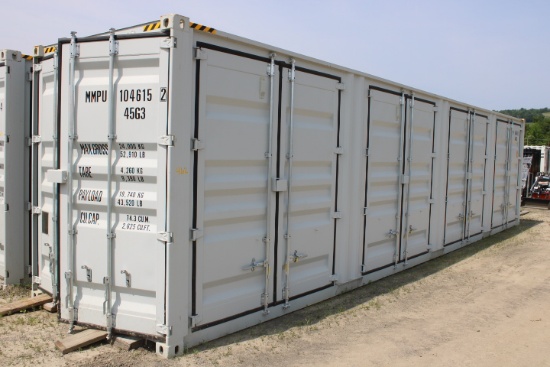 Single Use 40' Multi Door Storage Container, Side Doors, Must Call And Make