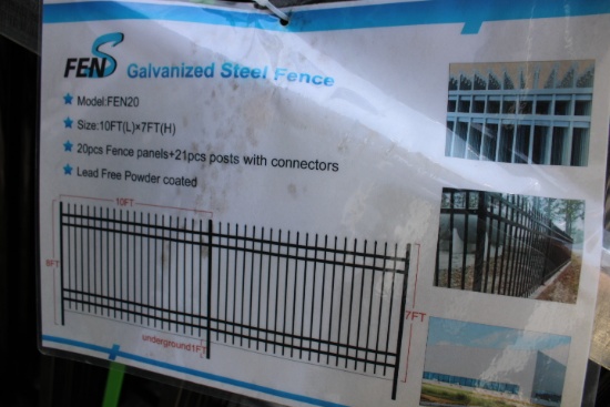 FENS FEN20 Galvanized Steel Fence Set Of 20 Pieces