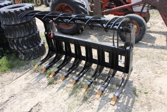 Future FT-CWG72 72" SSL Brush Rake Grapple, Universal Quick Attach