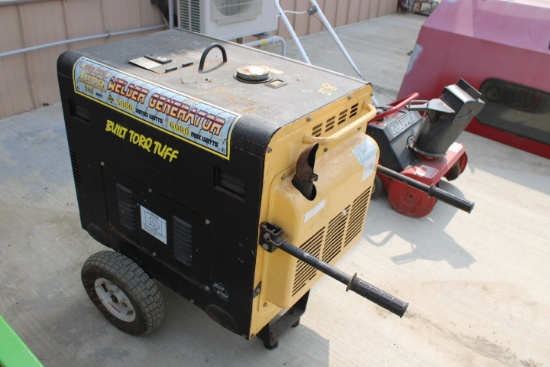 Diesel Powered 5000 Watt Welder Generator, Electric Start, Shows 1 Hour, St