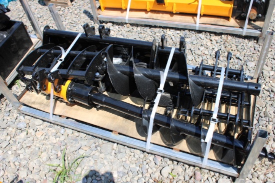 Future Black 7 Piece Mini Excavator Attachment Set Includes: 2 Buckets, Pos