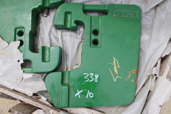 (10 Times The $) Reproduction John Deere 100 LB Suitcase Weights, Sold by T