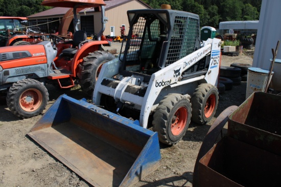 Bobcat 763 Skid Steer Loader, Kubota Diesel Engine, 78" Bucket, Aux Hydraul