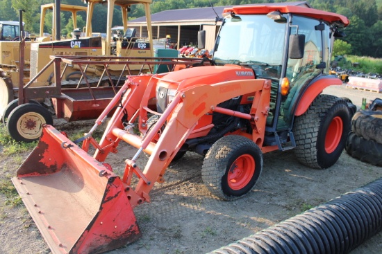 Kubota L4060 4wd Tractor w/ Grand L Factory Cab & Loader, Advanced Hydro w/