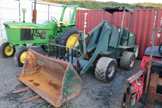 Allis Chalmers 640 Mini Wheel Loader w/ Bucket & Forks, Perkins Diesel With