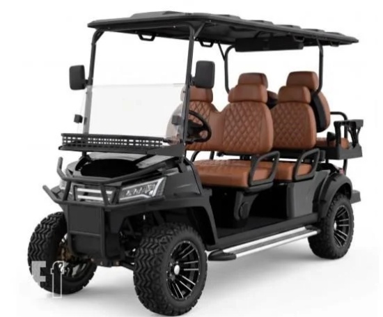 UNASSEMBLED HQ100 3 Seat Electric Golf Cart w/ Fancy Wheels & Backup Camera