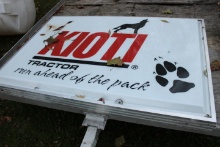Lighted Kioti Tractor Dealership Sign