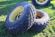 Pair Of Goodyear 16/9-24 Turf Tires On 8 Bolt Rims