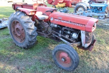 Massey Ferguson 135 Gas Tractor, Power Steering, Flat Top Fenders, 2380 Hou