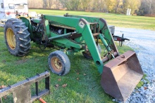 John Deere 2020 Gas Utility Tractor w/ 48 Loader, Power Steering, Rear Remo