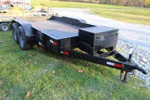 6x12 Tandam Axle Trailer, Front Toolbox, Fixed Metal Side Boards, Well Buil