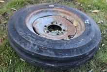 New 5.50-16 Tri Rib Tire On 6 Bolt Rim