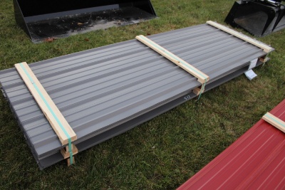 30 Pieces Of 10' Charcoal Metal Roofing, SOLD BY THE LINEAR FOOT 300 TIMES