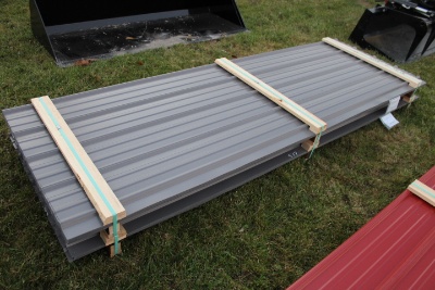 31 Pieces Of 10' Charcoal Metal Roofing, SOLD BY THE LINEAR FOOT 310 TIMES