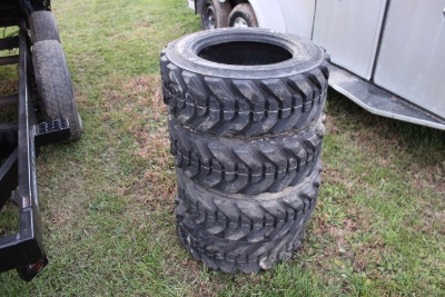 Set Of 4 New 10-16.5 Skid Steer Tires