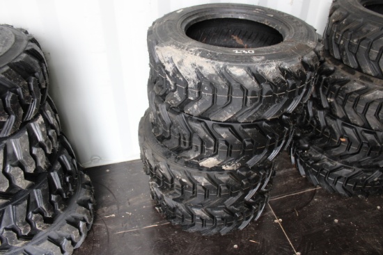 Set Of 4 New 10-16.5 Skid Steer Tires
