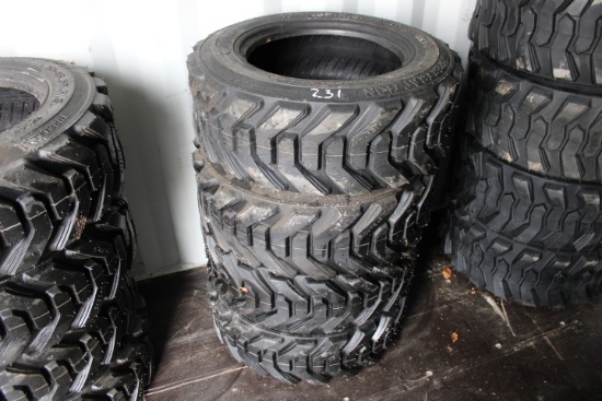 Set Of 4 New 10-16.5 Skid Steer Tires
