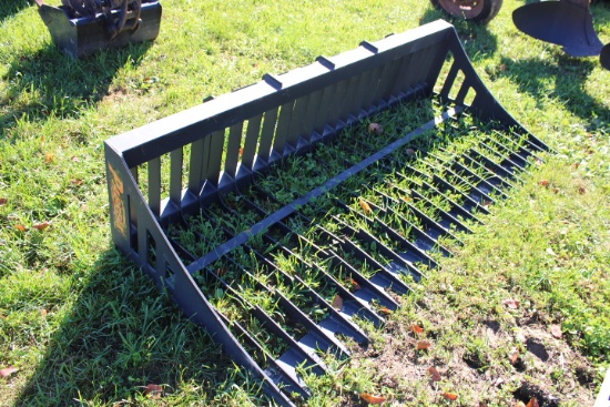 PA Break 80" Skid Steer Rock Bucket, Universal Skid Steer Quick Attach