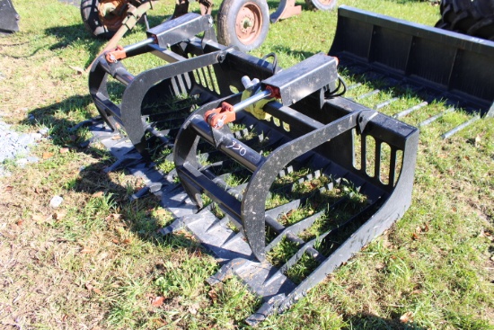 Wildcat 78" Dual Cylinder Rock Grapple Bucket w/ Teeth, USA Made, Universal