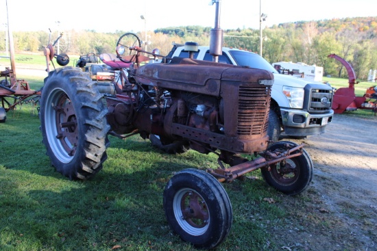 Farmall M Antique Tractor w/ Wide Front, 13.6-38 Armstrong Tires, Wheel Wei