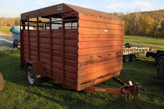 H&S 6 1/2'X10' Stock Trailer, Single Axle, Rusty In Spots, Has A Title