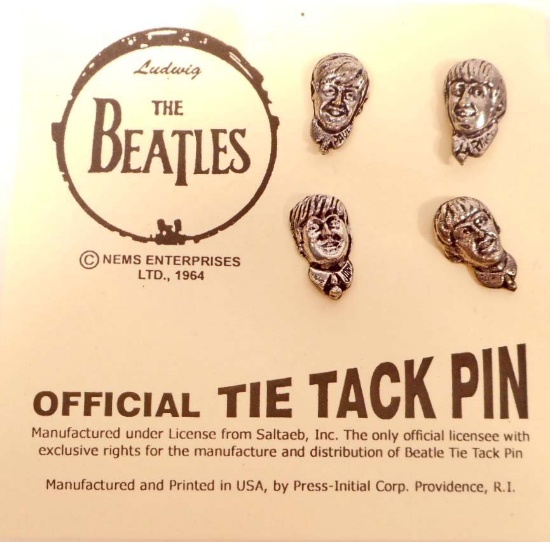 THE BEATLES SET OF 4 TIE TAC PINS