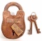 CAST IRON CONFEDERATE STATES ARMORY PADLOCK W/ KEYS