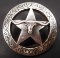 5 POINT STAR W/ STEER HEAD METAL BELT BUCKLE CONCHO