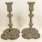PAIR OF VINTAGE PEWTER CANDLE STICK HOLDERS