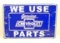 CHEVROLET USED PARTS ADVERTISING EMBOSSED METAL SIGN
