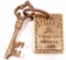 STELLA'S CAST IRON BROTHEL SKELETON KEY WITH TAG