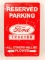 FORD TRACTOR RESERVED PARKING EMBOSSED METAL SIGN